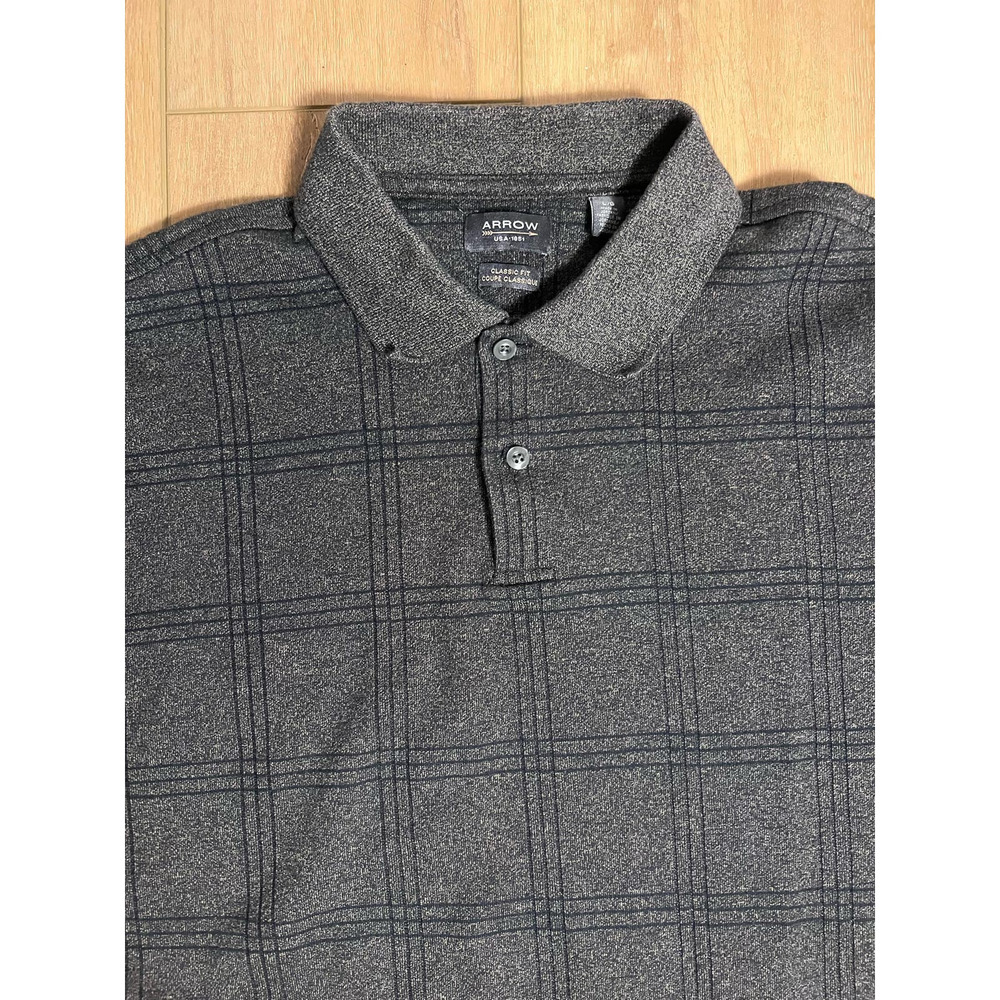 Arrow Vintage Long Sleeve Collared Heavy Tee